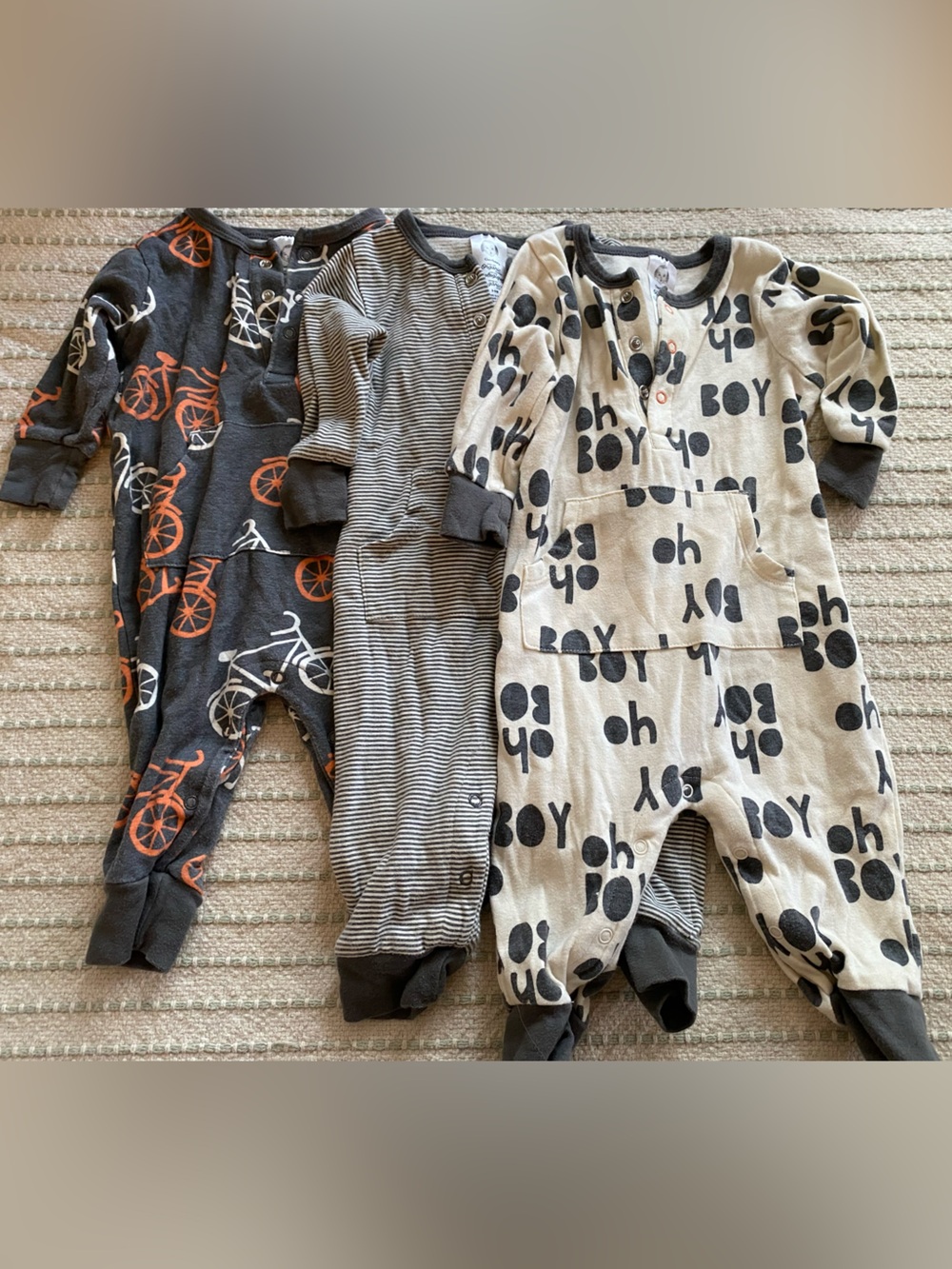 Set of 3 Gerber Organic Cotton 3-6 Month Pajamas